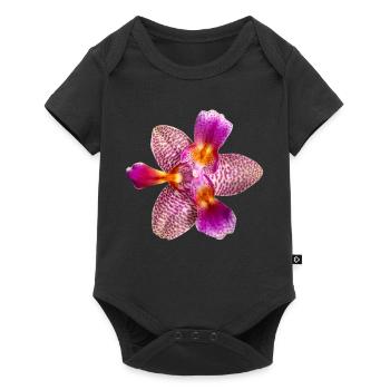 Phalaenopsis Joy Fairy Tale peloric Orchid Blossom - Baby Premium short-sleeve bodysuit - black - Front