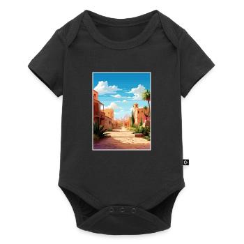 Marrakesch Marokko Reise Poster Souvenir Farbe WPA - Baby Premium Kurzarmbody - Schwarz - Vorne