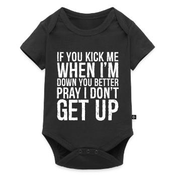 If you kick me when I'm Down - Baby Premium short-sleeve bodysuit - black - Front