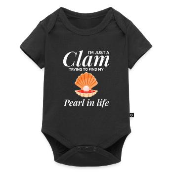 Muschelschalen Sammler Beachcomber Beach - Baby Premium Kurzarmbody - Schwarz - Vorne