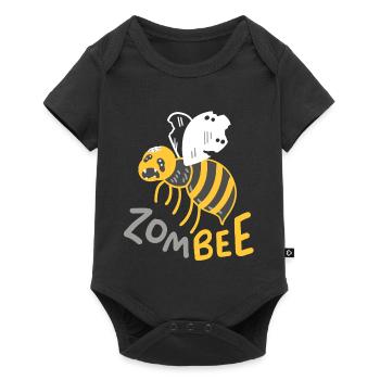 Zombie Biene Halloween - Baby Premium Kurzarmbody - Schwarz - Vorne