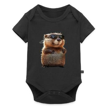 Beaver Motif Beaver Whisperer Rodents Cute Beaver - Baby Premium short-sleeve bodysuit - black - Front