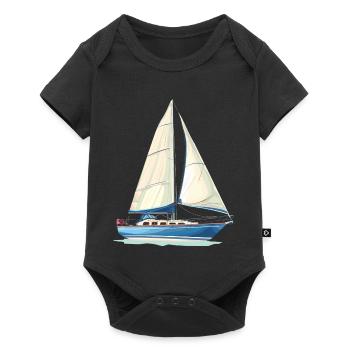 Graphismes de voilier - Body à manches courtes Premium Bébé - noir - Devant