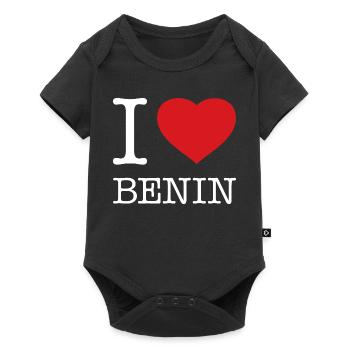I LOVE BENIN - Baby Premium short-sleeve bodysuit - black - Front