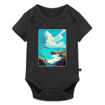 Exuma Karibik Reise Poster Souvenir Farbe WPA - Baby Premium Kurzarmbody - Schwarz - Vorne