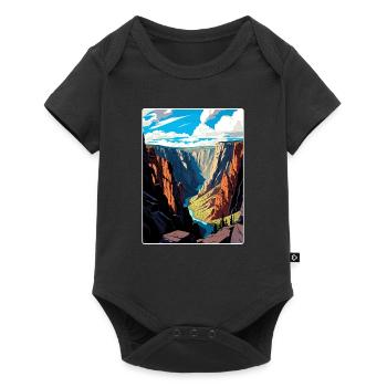 Black Canyon National Park Colorado Travel Poster - Baby Premium short-sleeve bodysuit - black - Front