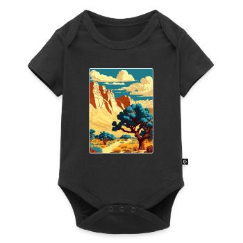 Affiche de voyage du parc national des montagnes de Guadalupe - Body à manches courtes Premium Bébé - noir - Devant