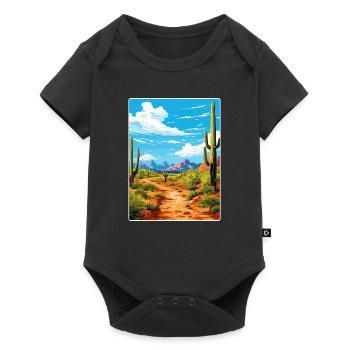 Saguaro Nationalpark Arizona Reiseposter WPA - Baby Premium Kurzarmbody - Schwarz - Vorne