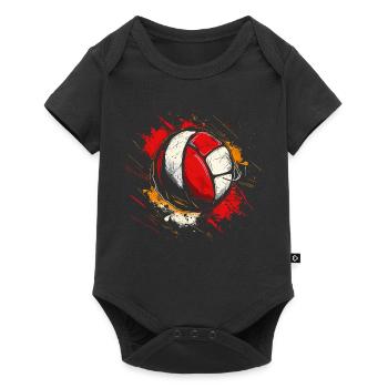 Volleyball Drawing - Baby Premium short-sleeve bodysuit - black - Front