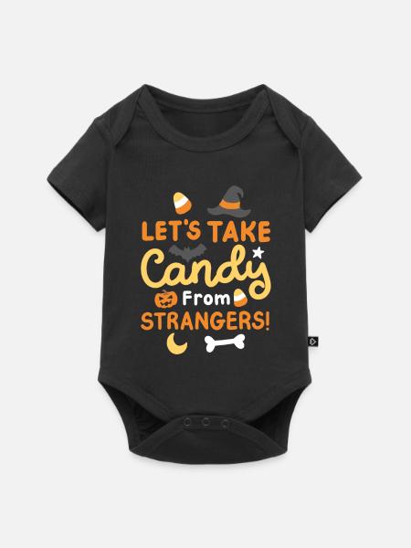 Halloweenkostüm „Süßes oder Saures“ Party - Baby Premium Kurzarmbody - Schwarz
