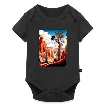 Affiche de voyage souvenir du parc national de Bryce Canyon - Body à manches courtes Premium Bébé - noir - Devant