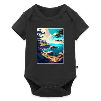 Acadia National Park Travel Poster Souvenir WPA - Baby Premium short-sleeve bodysuit - black - Front