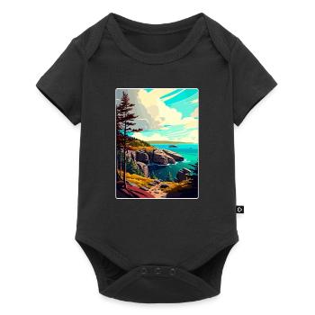 Acadia National Park Travel Poster Souvenir WPA - Baby Premium short-sleeve bodysuit - black - Front