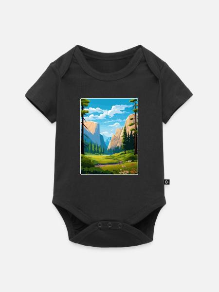 Yosemite Nationalpark Reiseposter Souvenir WPA - Baby Premium Kurzarmbody - Schwarz