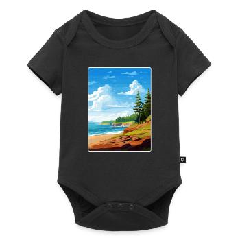 Acadia National Park Travel Poster Souvenir WPA - Baby Premium short-sleeve bodysuit - black - Front