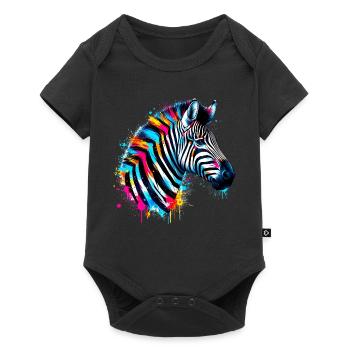 Zèbre - Body à manches courtes Premium Bébé - noir - Devant