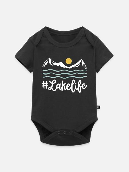 Leben am See - Baby Premium Kurzarmbody - Schwarz
