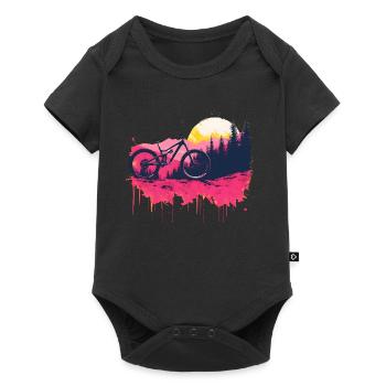 VTT vintage - Body à manches courtes Premium Bébé - noir - Devant