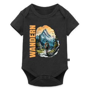 Wandern - Baby Premium Kurzarmbody - Schwarz - Vorne