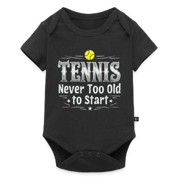 Tennis T-Shirt Never Too Old To Start - Baby Premium short-sleeve bodysuit - black - Front