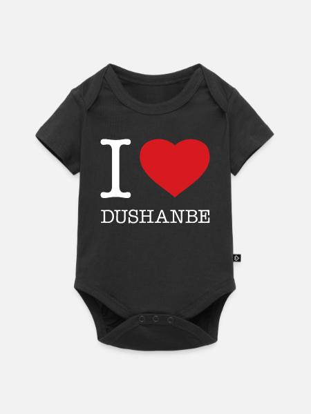 I LOVE DUSHANBE - Baby Premium Kurzarmbody - Schwarz