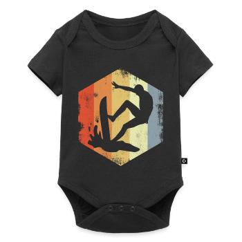Vintage Surfing - Baby Premium short-sleeve bodysuit - black - Front