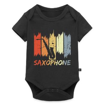 Saxophoniste vintage - Body à manches courtes Premium Bébé - noir - Devant