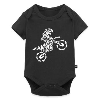 Motocross Silhouette - Baby Premium short-sleeve bodysuit - black - Front