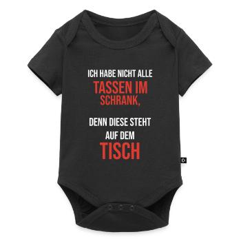 Die lustigste Tasse Deutschlands - Baby Premium Kurzarmbody - Schwarz - Vorne