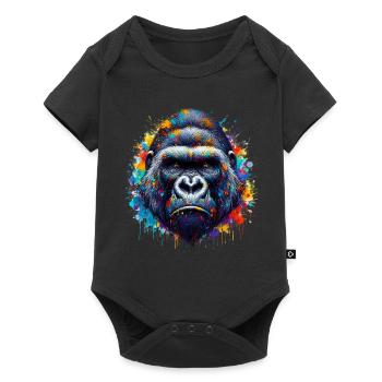 Gorille - Body à manches courtes Premium Bébé - noir - Devant