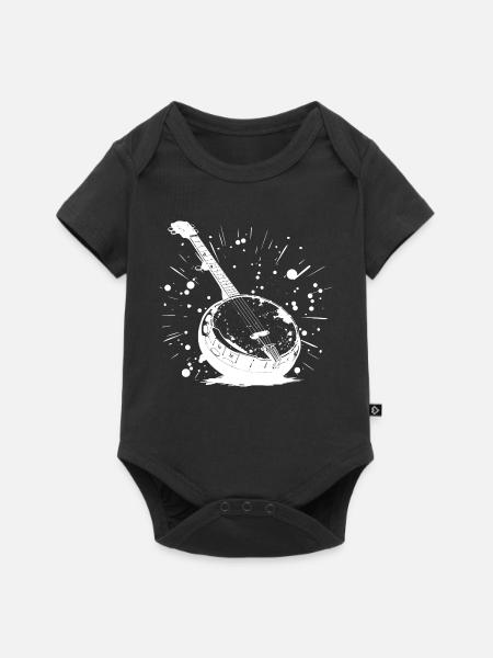 Cartoon Banjo - Baby Premium Kurzarmbody - Schwarz