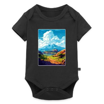 Olymp Griechenland Reiseposter Souvenir WPA - Baby Premium Kurzarmbody - Schwarz - Vorne