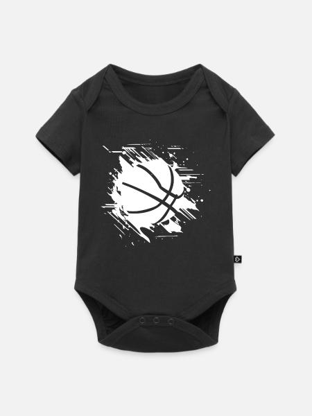 Basketball Grafik - Baby Premium Kurzarmbody - Schwarz