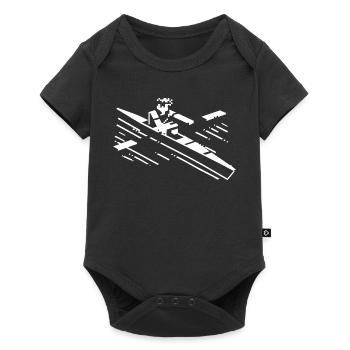 Aviron style dessin animé - Body à manches courtes Premium Bébé - noir - Devant