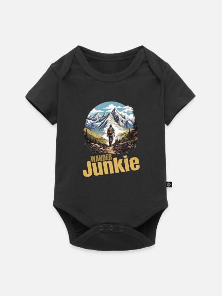 Wander Junkie - Baby Premium Kurzarmbody - Schwarz