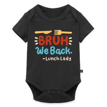 Mittagessen Zurück zur Schule - Baby Premium Kurzarmbody - Schwarz - Vorne
