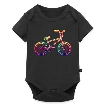 Neon Rainbow BMX Bike - Baby Premium short-sleeve bodysuit - black - Front