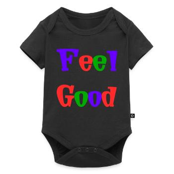 POSITIVE. GOOD. HAPPY. FREE. FREEDOM. WELFARE - Baby Premium short-sleeve bodysuit - black - Front