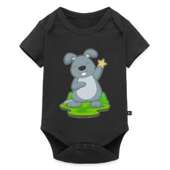 Rabbit Star - Baby Premium short-sleeve bodysuit - black - Front