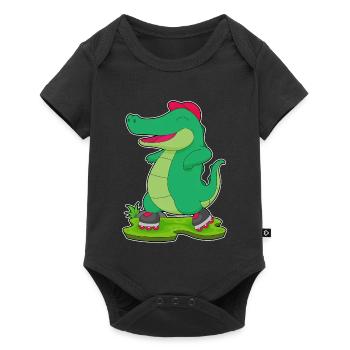 Crocodile Inline skating Inline skates - Baby Premium short-sleeve bodysuit - black - Front
