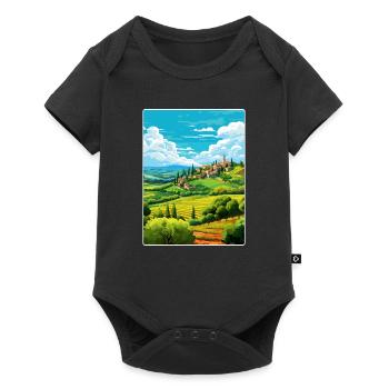 Italy Travel Poster Souvenir WPA Postcard Painting - Baby Premium short-sleeve bodysuit - black - Front
