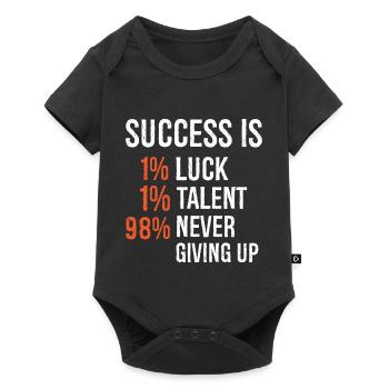 le succès est 1 chance 1 talent 98 ne jamais abandonner - Body à manches courtes Premium Bébé - noir - Devant