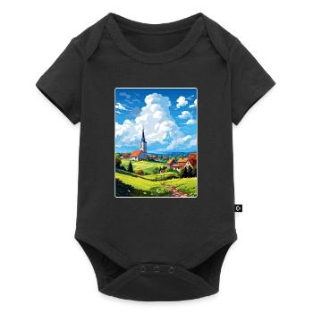 Odenwald Allemagne Affiche de voyage Peinture souvenir WPA - Body à manches courtes Premium Bébé - noir - Devant