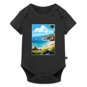 Corse France Voyage Poster Souvenir Peinture WPA - Body à manches courtes Premium Bébé - noir - Devant