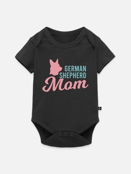 Schäferhund Mutter - Baby Premium Kurzarmbody - Schwarz