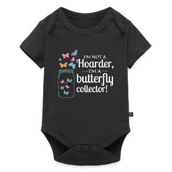 Schmetterlinge, Schmetterlinge, Insektensammler, Entomologie - Baby Premium Kurzarmbody - Schwarz - Vorne