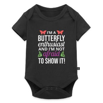 Schmetterlinge, Schmetterlinge, Insektensammler, Entomologie - Baby Premium Kurzarmbody - Schwarz - Vorne