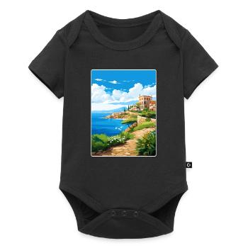 Héraklion Grèce Affiche de voyage Peinture Souvenir WPA - Body à manches courtes Premium Bébé - noir - Devant
