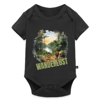 Wandern - Baby Premium Kurzarmbody - Schwarz - Vorne