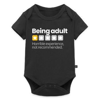 Être adulte (foncé) - Body à manches courtes Premium Bébé - noir - Devant